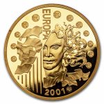 2001 France Proof Gold €100 Europa (Last Conversion Coin)