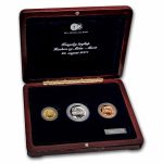 2001 Norway 3 coin Proof Gold Prestige Set Haakon Wedding