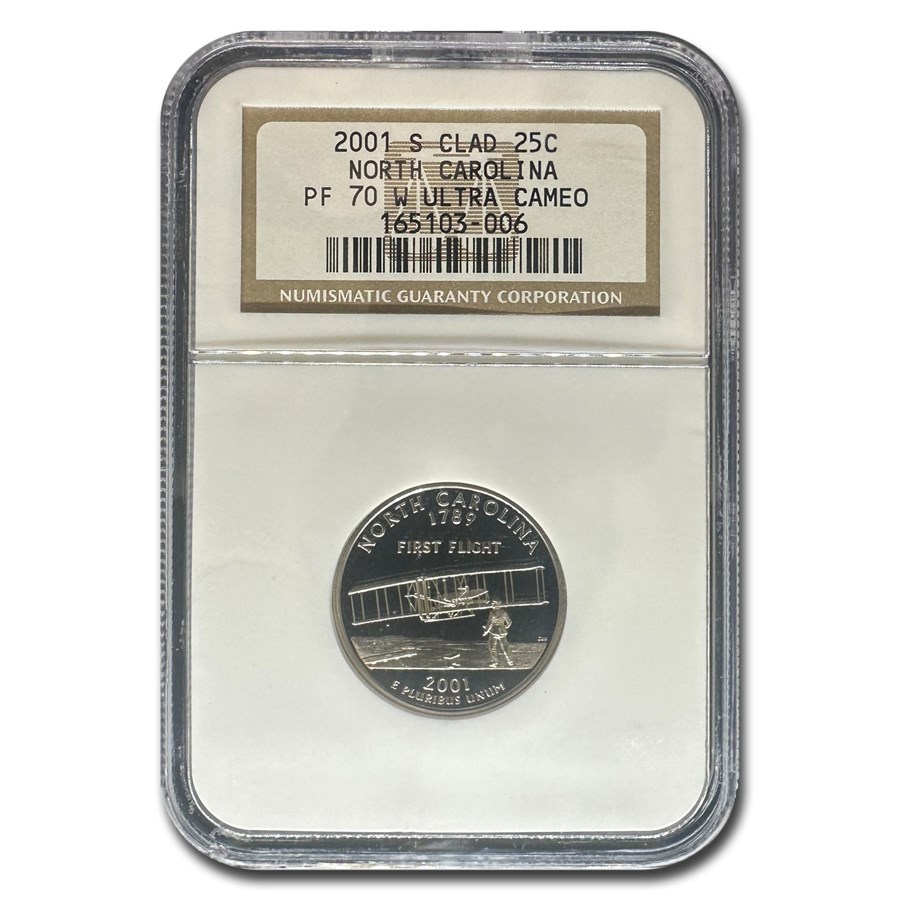 2001-S North Carolina State Quarter PF-70 UCAM NGC