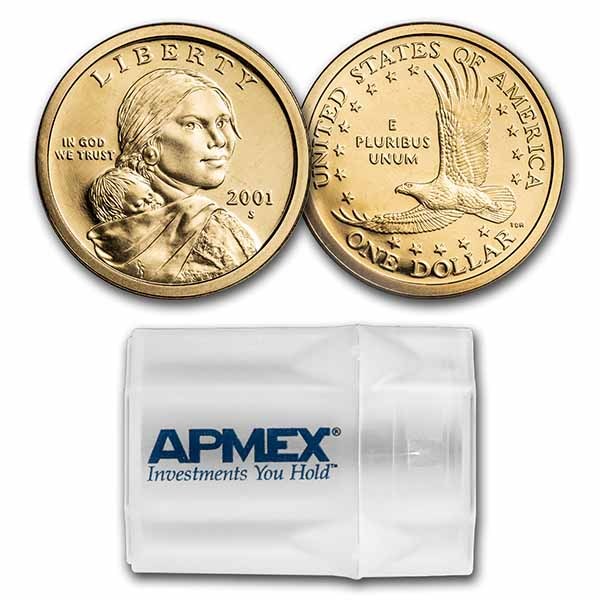 2001-S Sacagawea Dollar 20-Coin Roll Proof