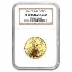 2001-W 1/2 oz Proof American Gold Eagle PF-70 UCAM NGC