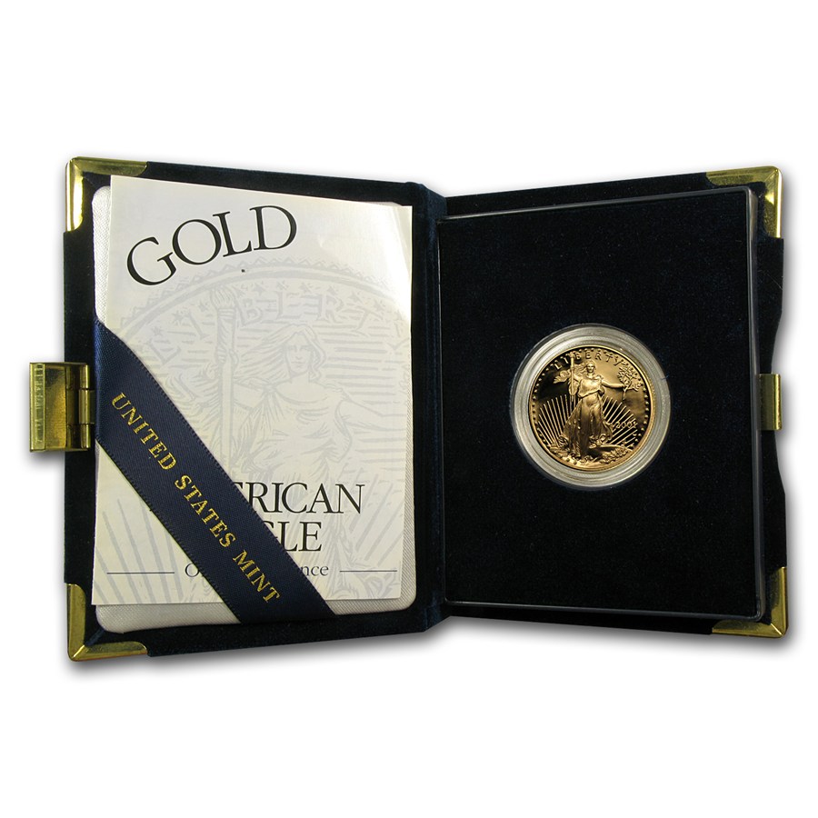 2001-W 1/2 oz Proof American Gold Eagle (w/Box & COA)