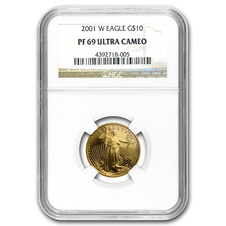 2001-W 1/4 oz Proof American Gold Eagle PF-69 NGC