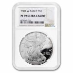 2001-W Proof American Silver Eagle PF-69 NGC