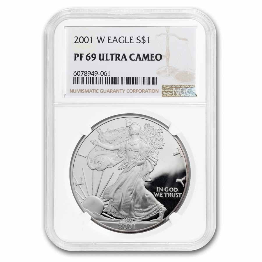 2001-W Proof American Silver Eagle PF-69 NGC