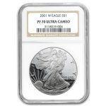 2001-W Proof American Silver Eagle PF-70 NGC