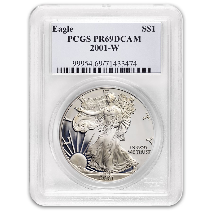 2001-W Proof American Silver Eagle PR-69 PCGS