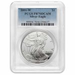 2001-W Proof American Silver Eagle PR-70 PCGS
