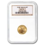 2002 1/10 oz American Gold Eagle MS-70 NGC