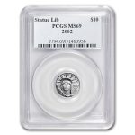 2002 1/10 oz American Platinum Eagle MS-69 PCGS