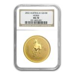2002 1 oz Gold Lunar Year of the Horse MS-70 NGC (Series I)