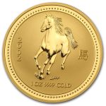 2002 Australia 1 oz Gold Lunar Horse BU (Series I)