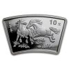 2002 China 1 oz Silver Fan Year of the Horse (w/Box & COA)