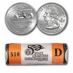 2002-D Indiana Statehood Quarter 40-Coin Mint Wrapped Roll BU