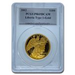 2002 Liberia Proof Gold 100 Dollar Winged Lady Liberty PR-69 PCGS