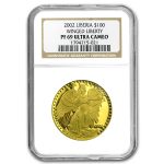 2002 Liberia Proof Gold 100 Dollars Winged Liberty PF-69 NGC