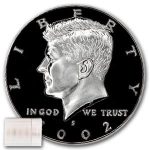 2002-S Kennedy Half Dollar 20-Coin Roll Proof