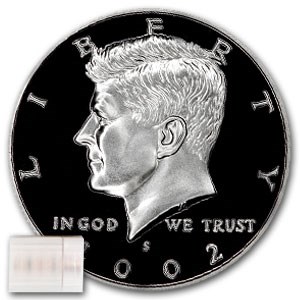 2002-S Kennedy Half Dollar 20-Coin Roll Proof