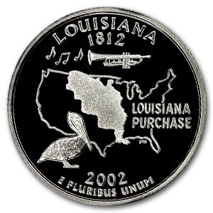 2002-S Louisiana State Quarter Gem Proof