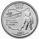 2002-S Ohio Statehood Quarter Proof 40-Coin Roll (Silver)