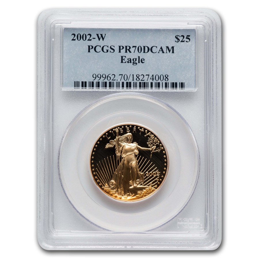 2002-W 1/2 oz Proof American Gold Eagle PR-70 PCGS