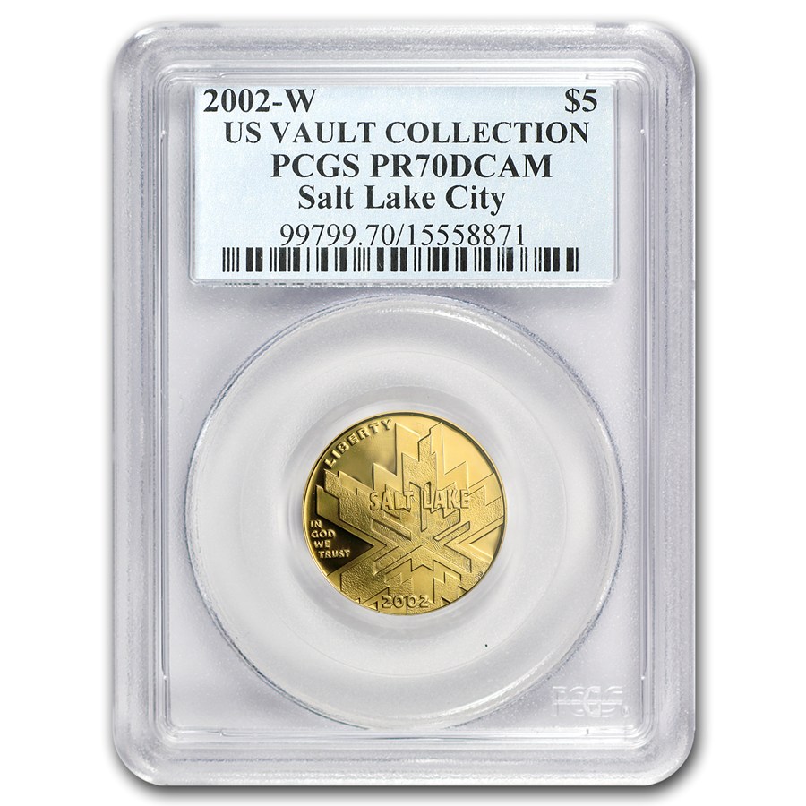 2002-W Gold $5 Commem Olympic Winter Games PR-70 PCGS
