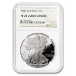 2002-W Proof American Silver Eagle PF-70 NGC
