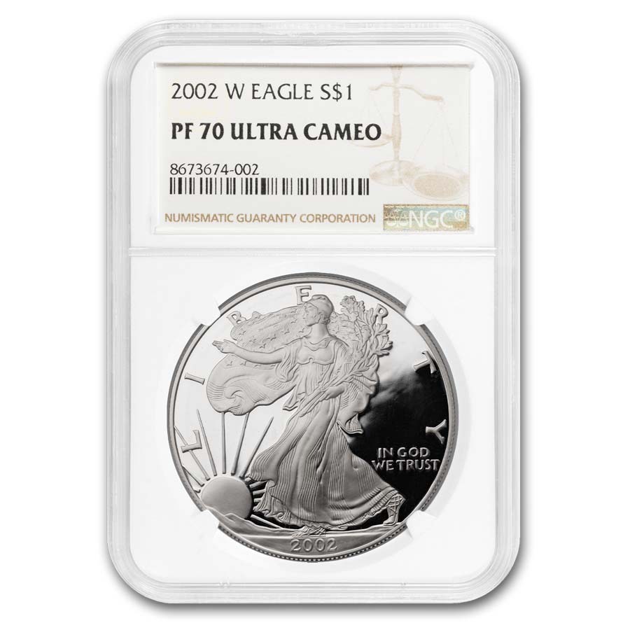 2002-W Proof American Silver Eagle PF-70 NGC