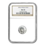 2003 1/10 oz American Platinum Eagle MS-70 NGC