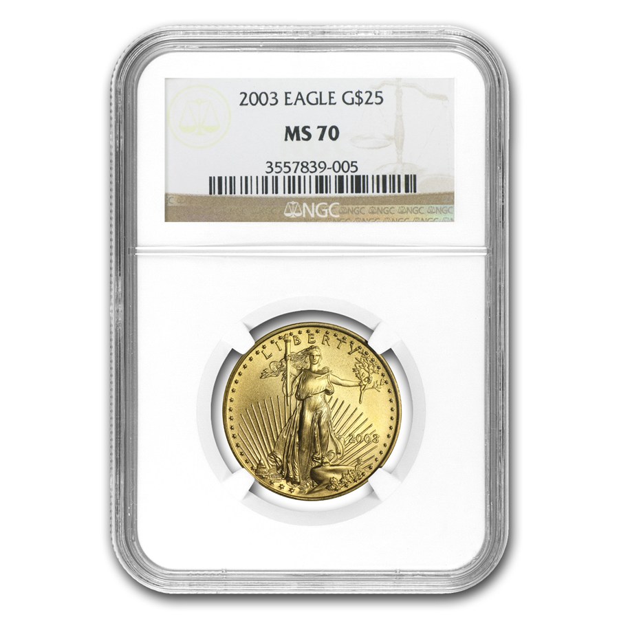 2003 1/2 oz American Gold Eagle MS-70 NGC