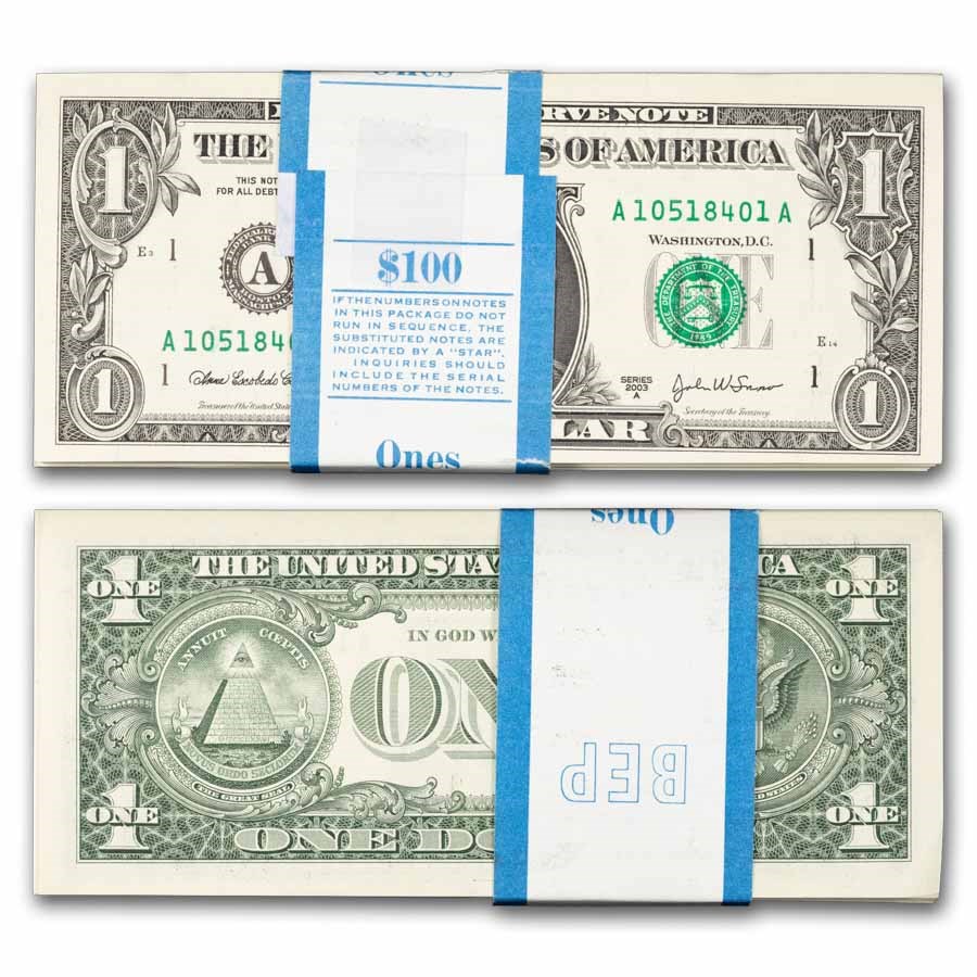 2003-A (A-Boston) $1 FRN CU (Fr#1930-A) 100 Consecutive