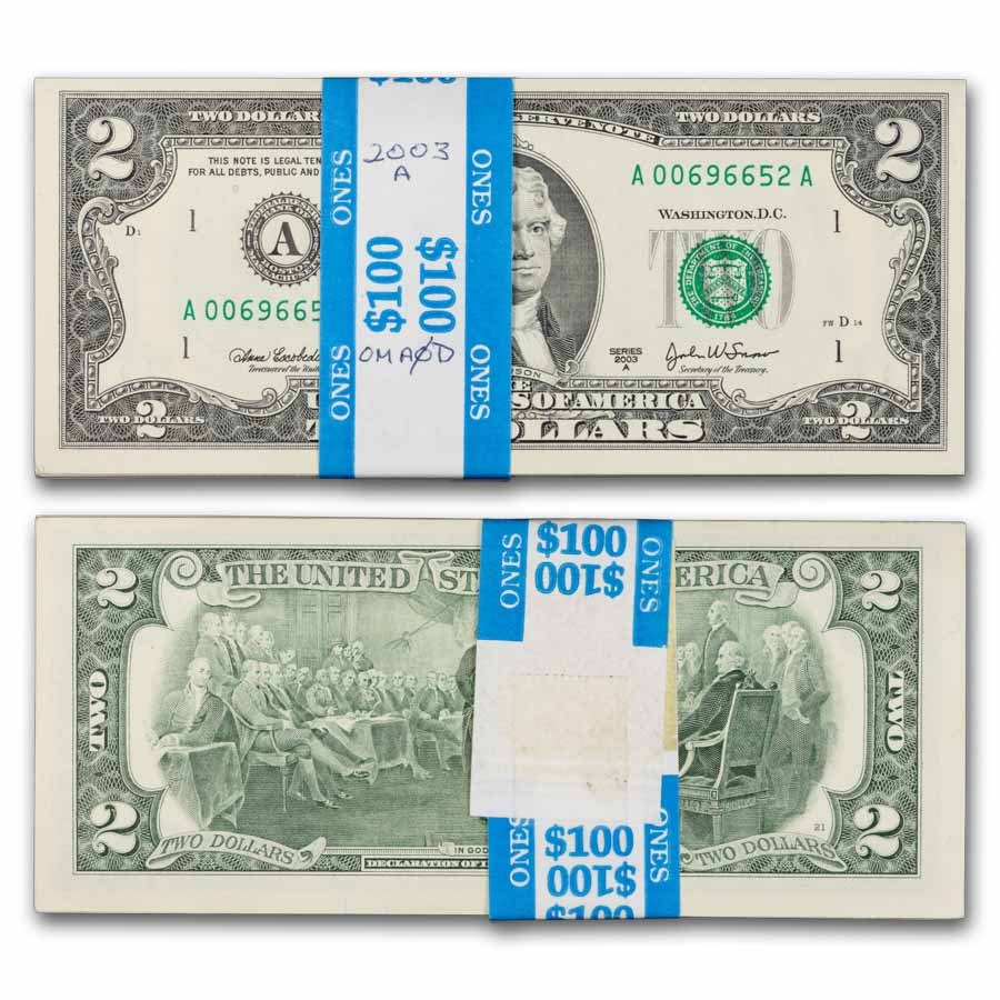 2003-A (A-Boston) $2.00 FRN CU (Fr#1938-A) 49 Consec. w rotator
