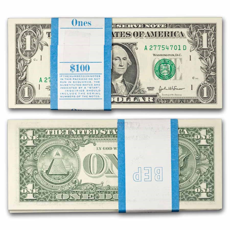 2003 (A-Boston) $1 FRN CU (Fr#1928-A) 100 Consecutive