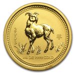 2003 Australia 1/4 oz Gold Lunar Goat BU (Series I)