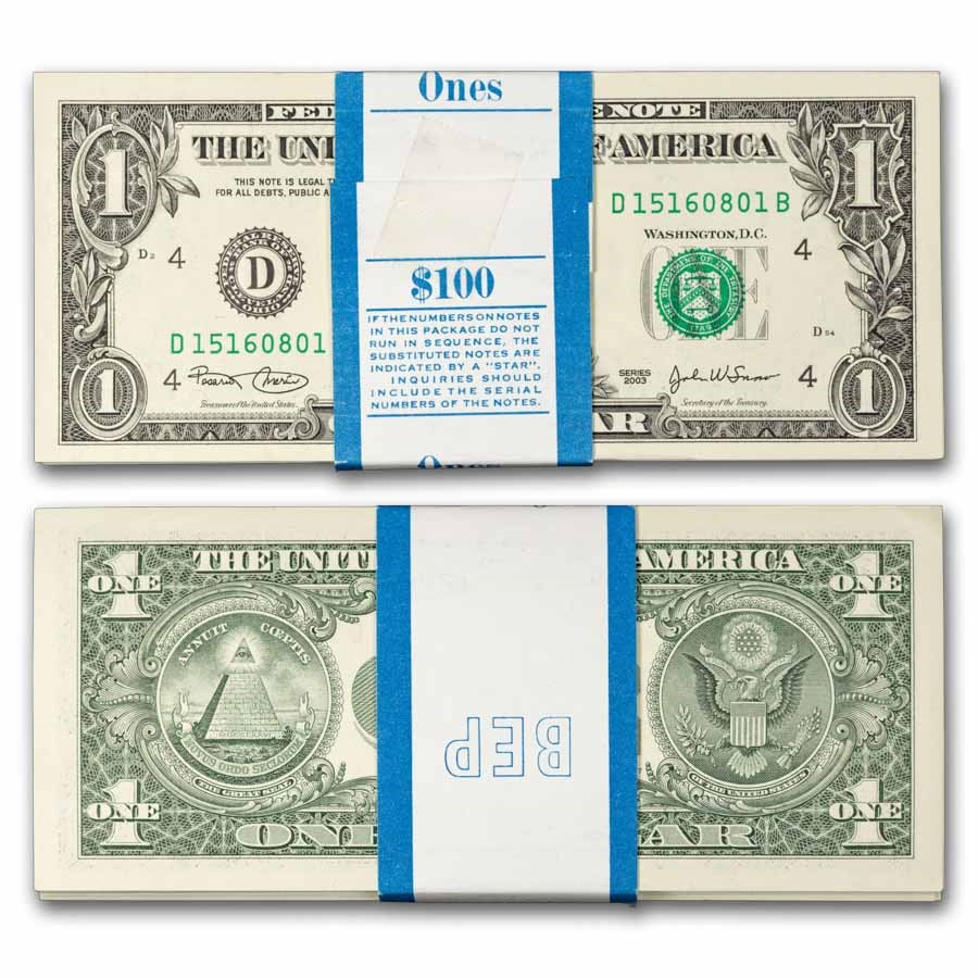 2003 (D-Cleveland) $1.00 FRN CU (Fr#1928-D) 100 consecutive