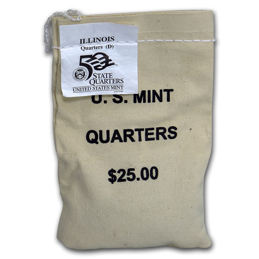 2003-D Illinois Statehood Quarter $25 Sealed Mint Bag