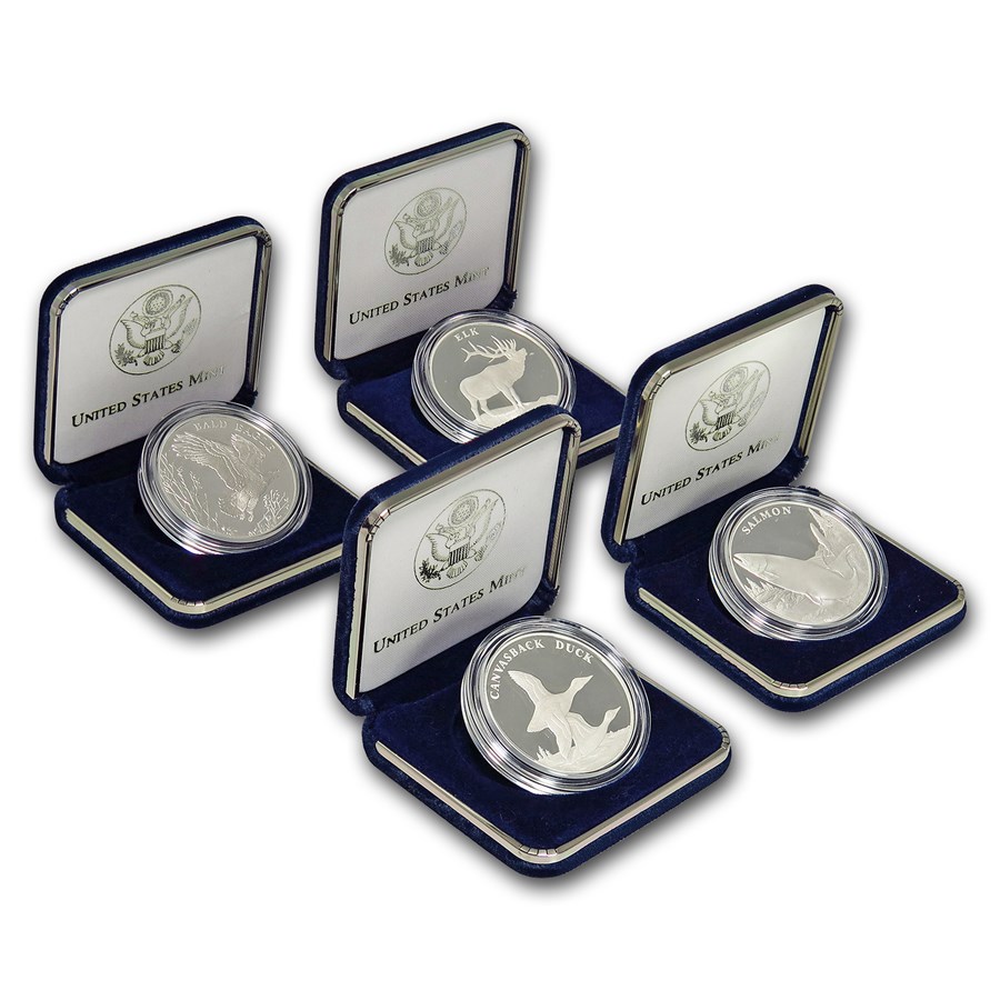 2003 Four-Medal Silver National Wildlife Refuge System Proof Set