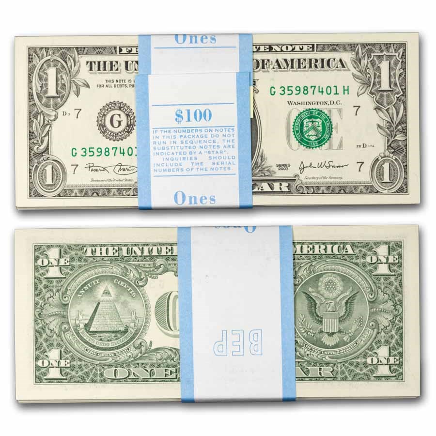 2003 (G-Chicago) $1 FRN CU (Fr#1929-G) 100 Consecutive