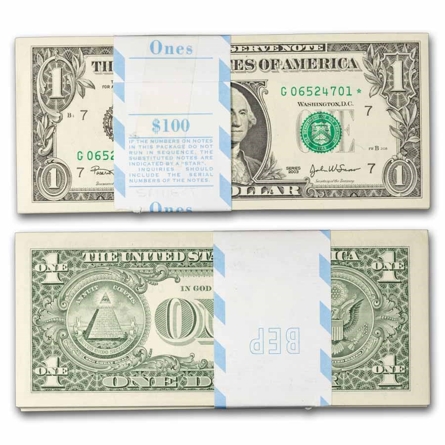 2003* (G-Chicago) $1 FRN CU (Fr#1929-G*) Star, 100 Cons