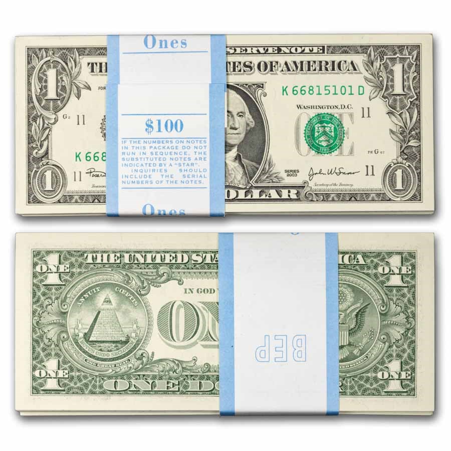 2003 (K-Dallas) $1 FRN CU (Fr#1929-K) 100 Consecutive