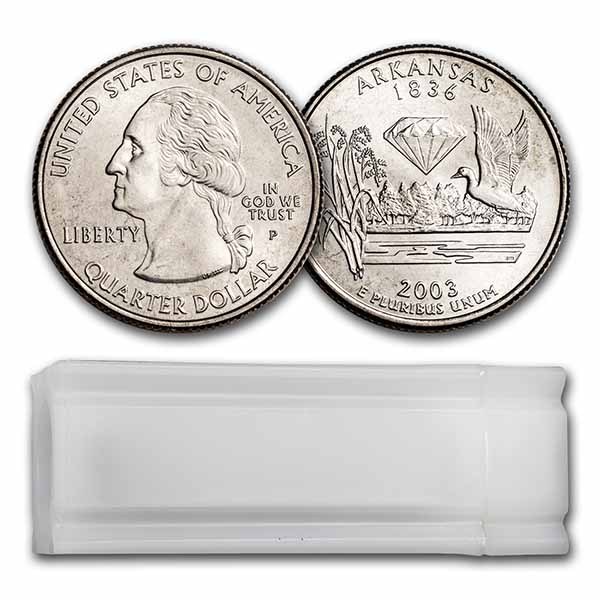 2003-P Arkansas Statehood Quarter 40-Coin Roll BU