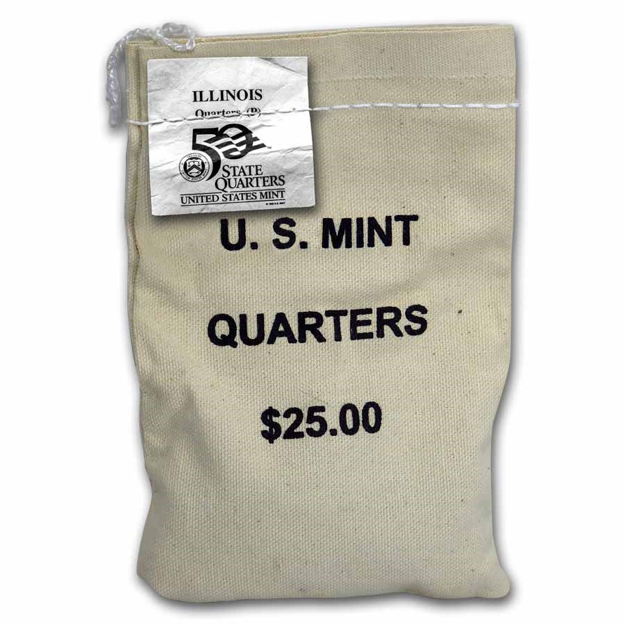 2003-P Illinois Statehood Quarter $25 Sealed Mint Bag