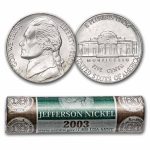 2003-P Jefferson Nickel 40-Coin Mint Wrapped Roll BU