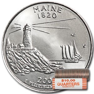 2003-P Maine Statehood Quarter 40-Coin Roll BU