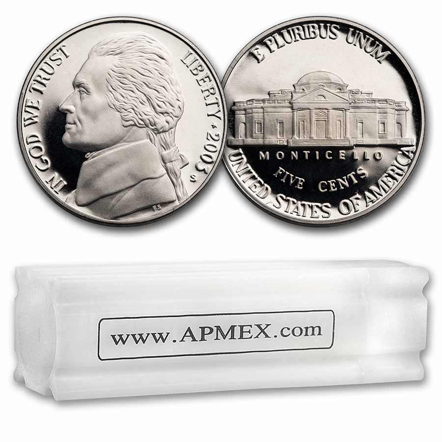 2003-S Jefferson Nickel 40-Coin Roll Proof