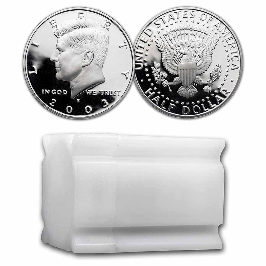 2003-S Kennedy Half Dollar 20-Coin Roll Proof (Silver)