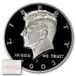 2003-S Kennedy Half Dollar 20-Coin Roll Proof