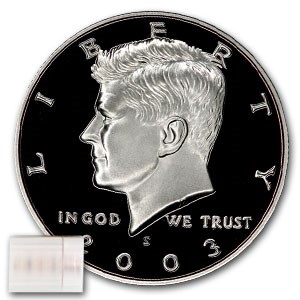 2003-S Kennedy Half Dollar 20-Coin Roll Proof