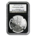 2003-W Proof American Silver Eagle PF-69 NGC (Retro Black Insert)