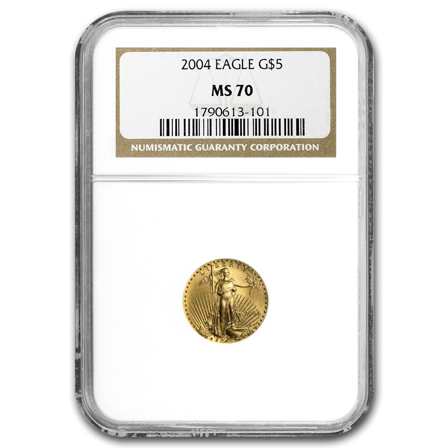 2004 1/10 oz American Gold Eagle MS-70 NGC
